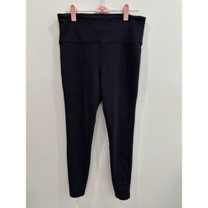 Max & Mia Legging Soft Stretch French Terry Women's Size Medium Heather Charcoal